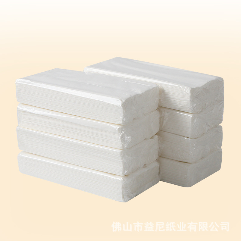 Wholesale Native Wooden Paddle Hotel Paper Extraction Facial Tissue 80 Pumping 100 Packs Hotel Guest Room KTV Commercial Use White Bag Paper Extraction