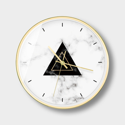 几何三角形简约风挂钟 办公创意个性家用电子时钟厂家直销 o96