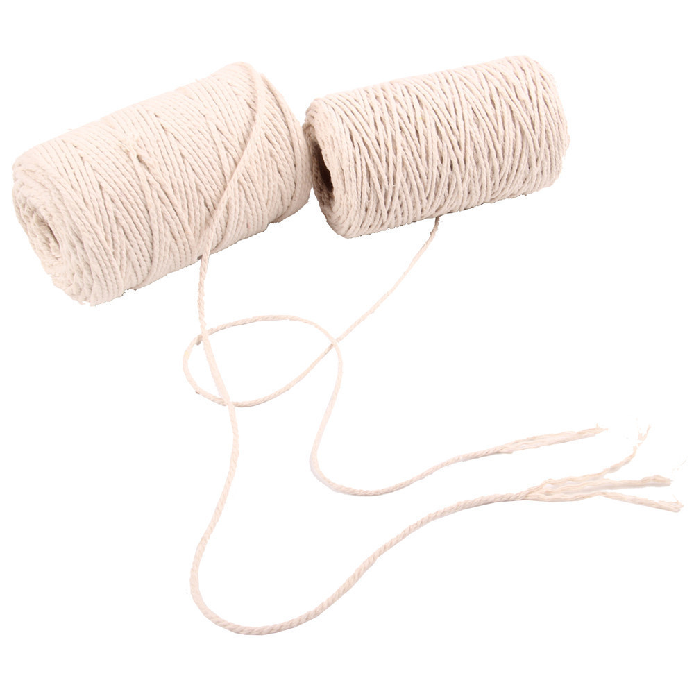 工艺棉绳1mm-8mm手工diy装饰棉绳全棉纱棉绳 100米棉绳 可定制