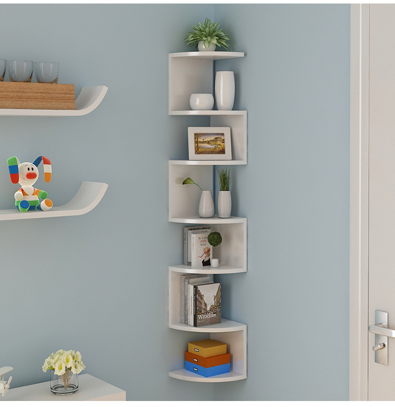 【一件代发】厂家加工定制订做批发转角墙上壁挂置物架多层墙角架