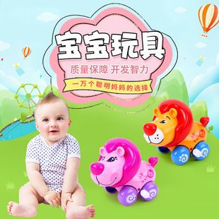 可爱玩具狮子儿童宝宝早教益智发条上链小动物会跑小玩具批发
