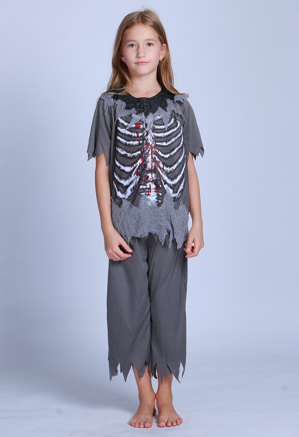 Cross-Border Supply Children's Halloween Costume Zombie Skull Clothing Cosplay Clothing Halloween Theme Suit