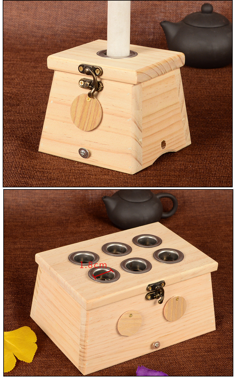 加厚艾灸盒 木质翻盖定制家用艾条艾柱艾灸盒 实木艾灸盒厂家批发