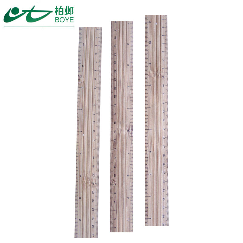 厂家热销单面刻度竹直尺学生考试测量针线尺拍摄道具英寸竹尺