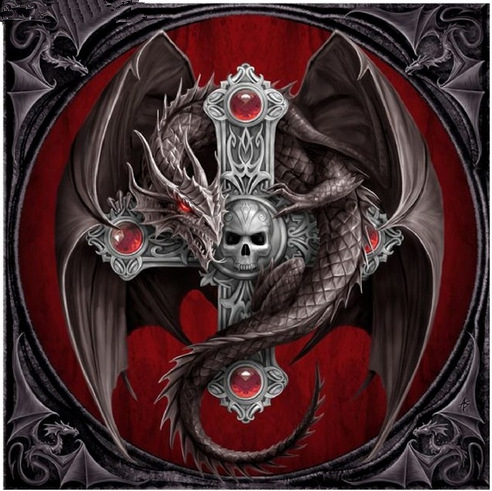 钻石画 5d新款 骷髅龙 俄罗斯外贸爆款 魔方圆钻 装饰画批发