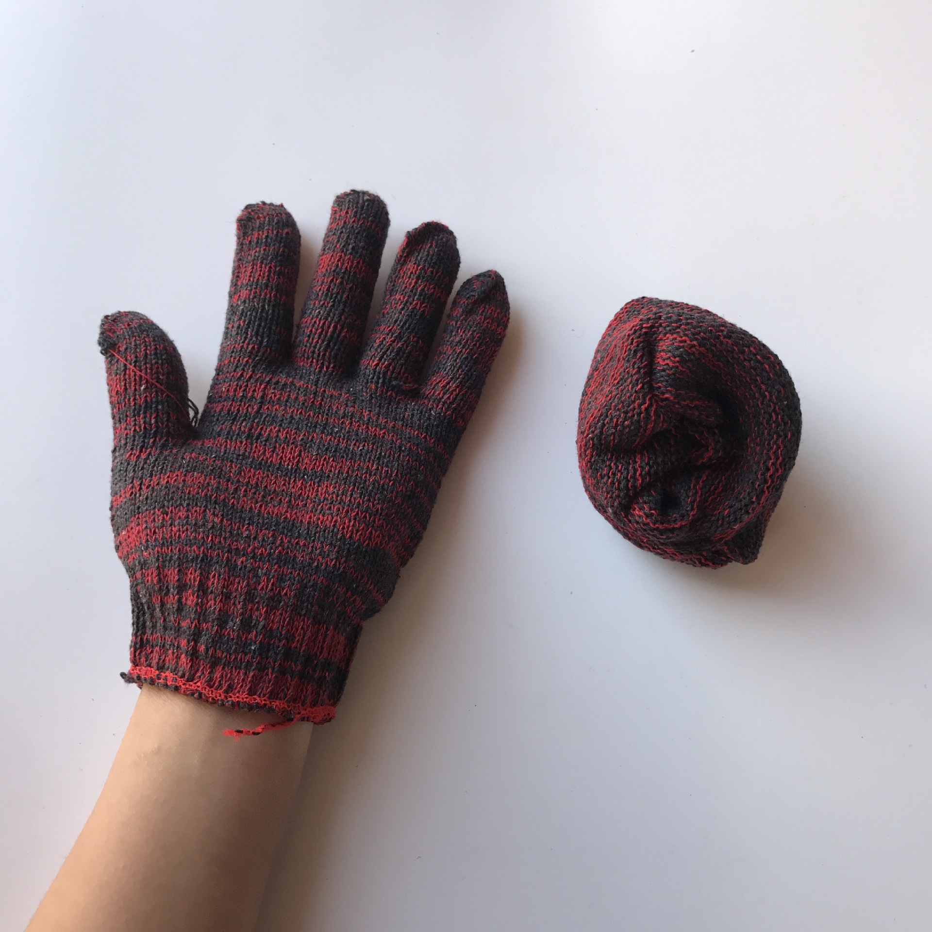 花纱精品线手套 耐磨防滑工作防护加厚版 耐高温手套 700g线手套