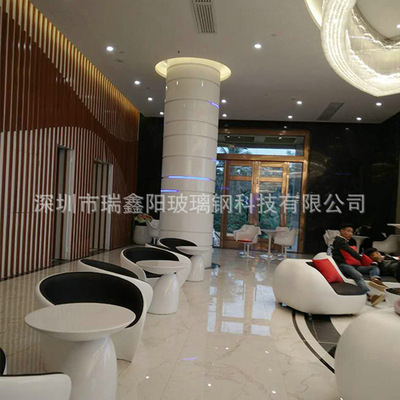 玻璃钢装饰制品厂供应 公司前台 造型柱 大型玻璃钢造型装饰柱