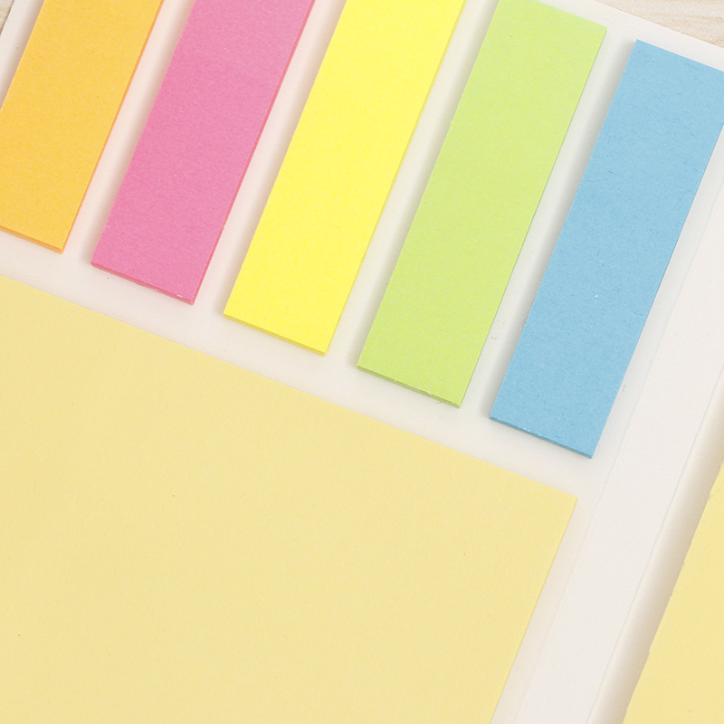 韩版小清新组合彩色荧光便利贴 学生办公展会通用便签本 个性定制