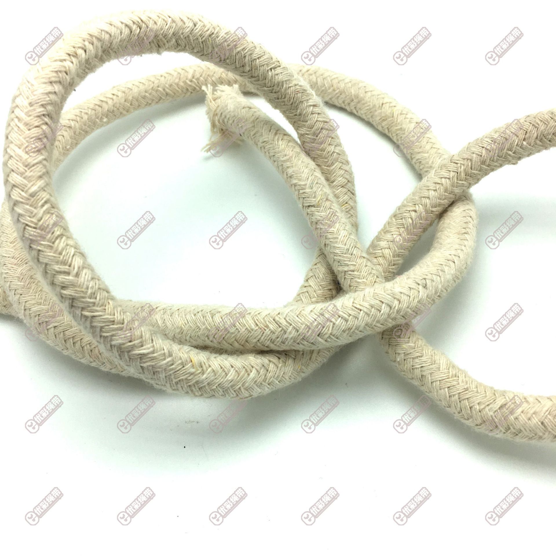 7mm/8mm/9mm/10mm/11mm/12mm棉编织包芯圆粗棉绳 包边滚边 捆绑绳