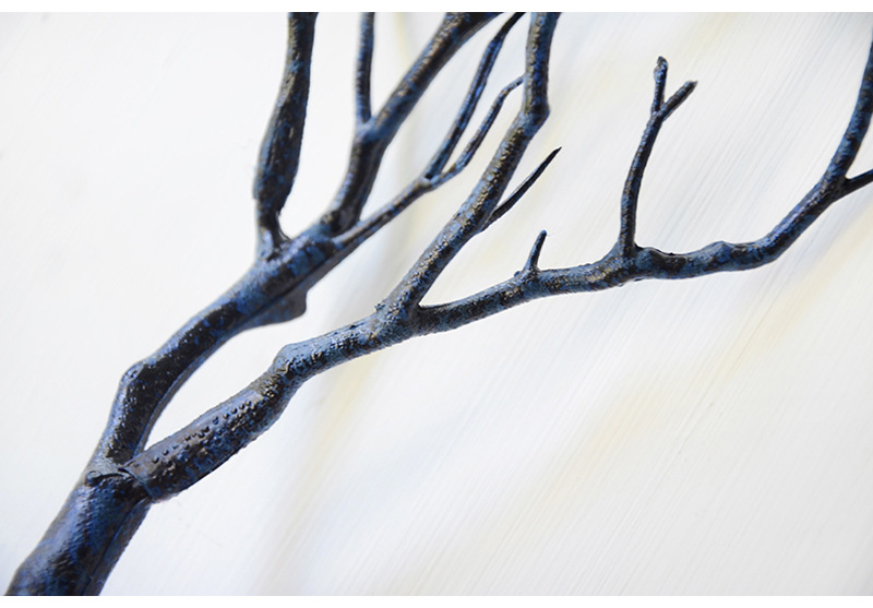 仿真花束大树枝分叉工艺品场地布置道具塑胶白色塑料摆件道具插花