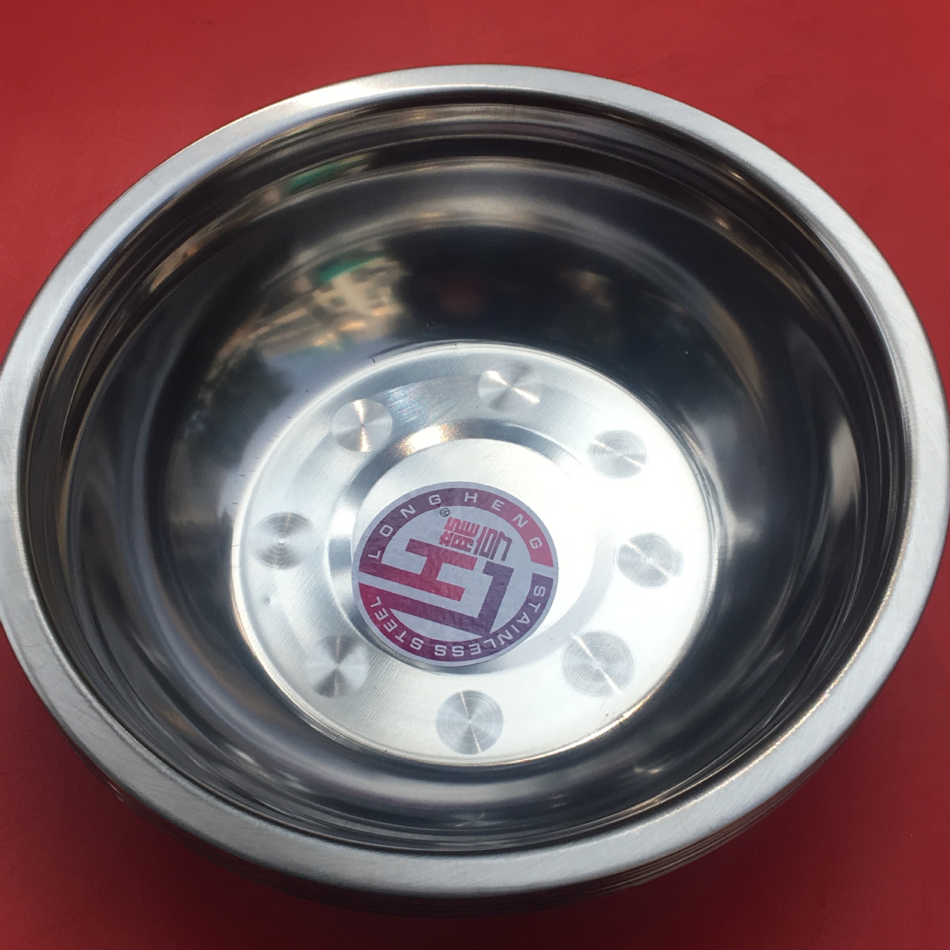 二元店 22钢碗不锈铁汤盆 单层汤碗饭碗 居家食堂学生餐具批发