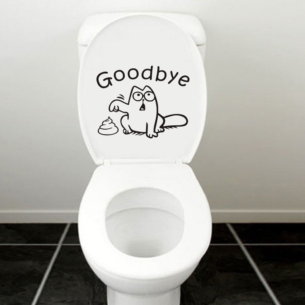 马桶贴 卫生间墙贴热销批发定制 pvc防水耐用卡通马桶贴定制墙贴