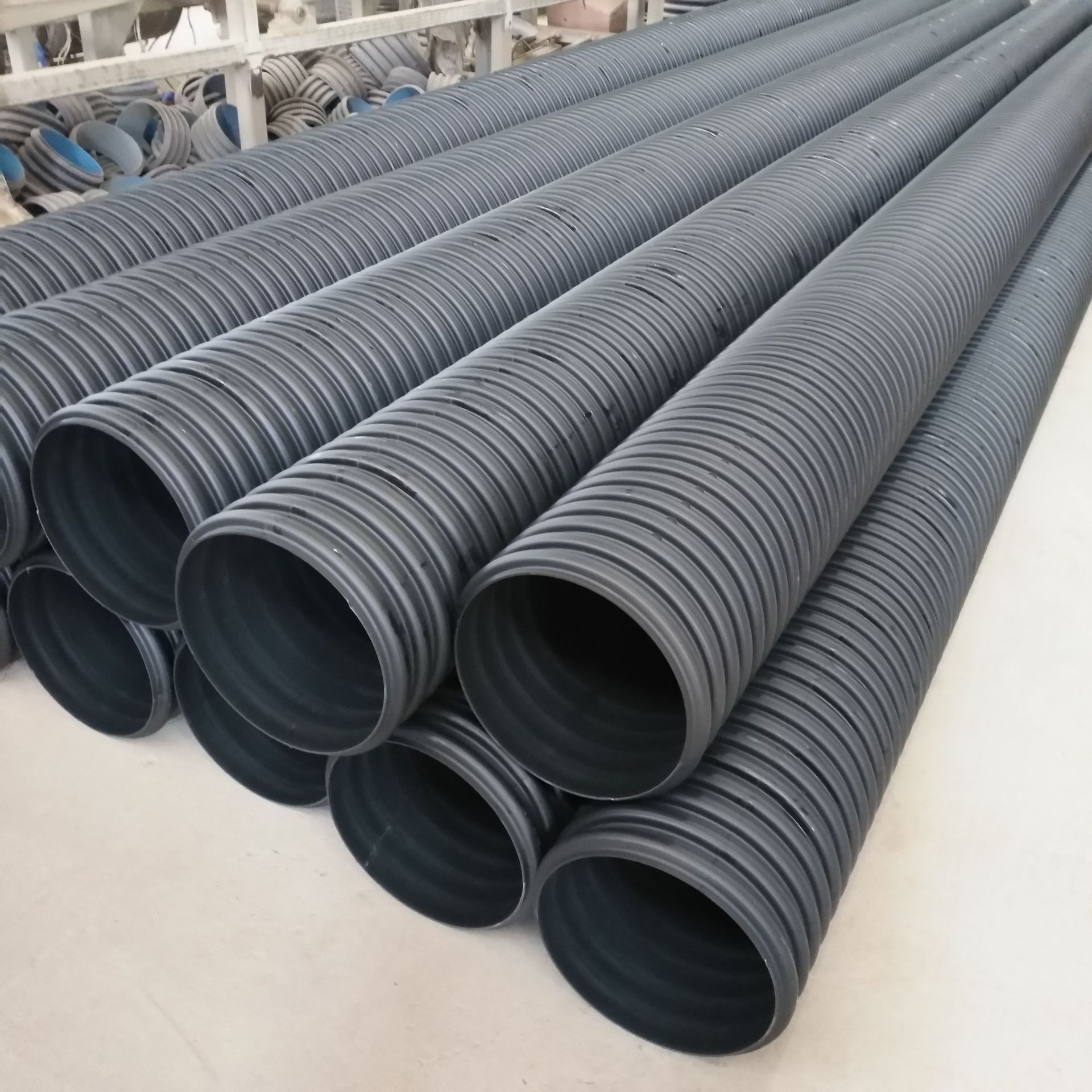 山西hdpe双壁波纹管大口径排水排污管hdpe钢带增强螺旋波纹管