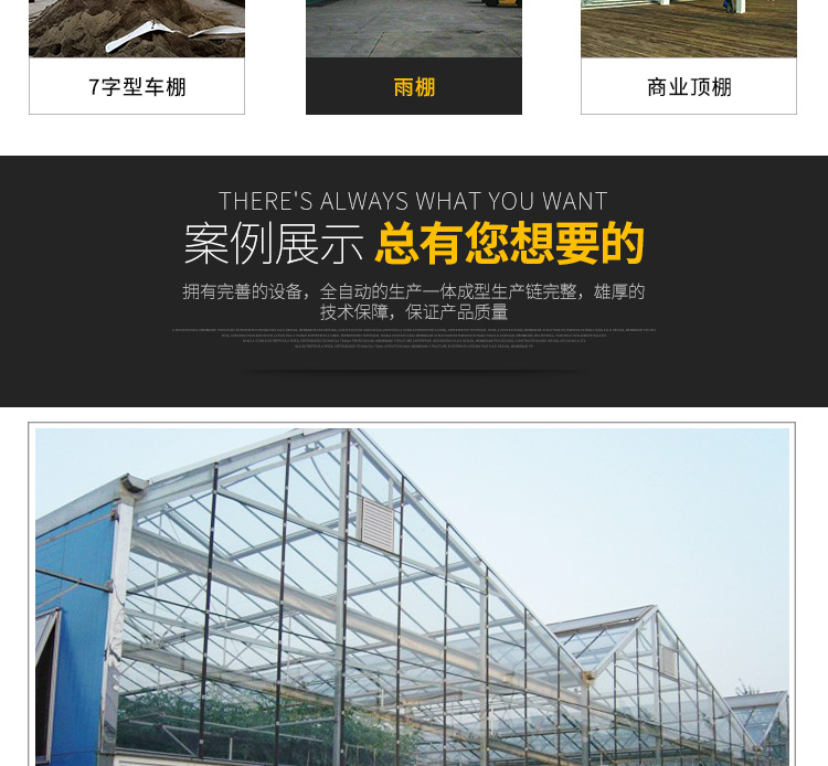 专业承接大型钢结构工程 钢结构大棚 钢结构平台玻璃雨棚抗台风