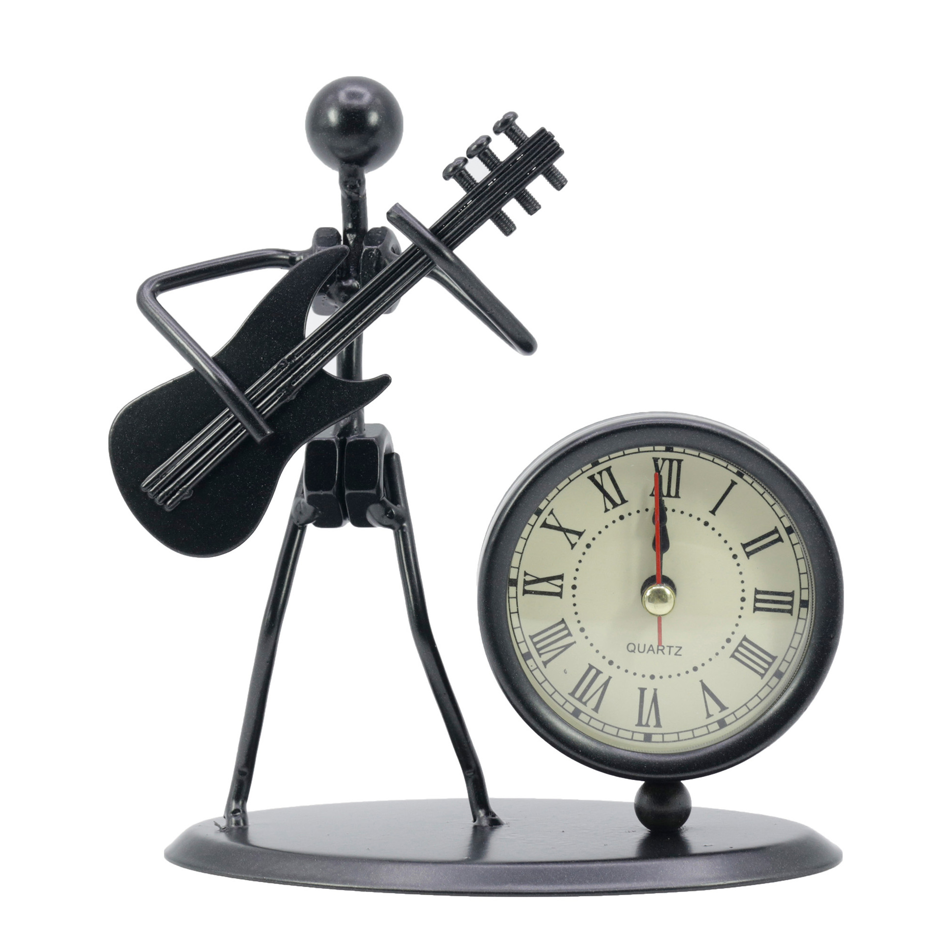 疯卖金属工艺品铜管乐队铁人西式钟表系列 个性办公摆件批发