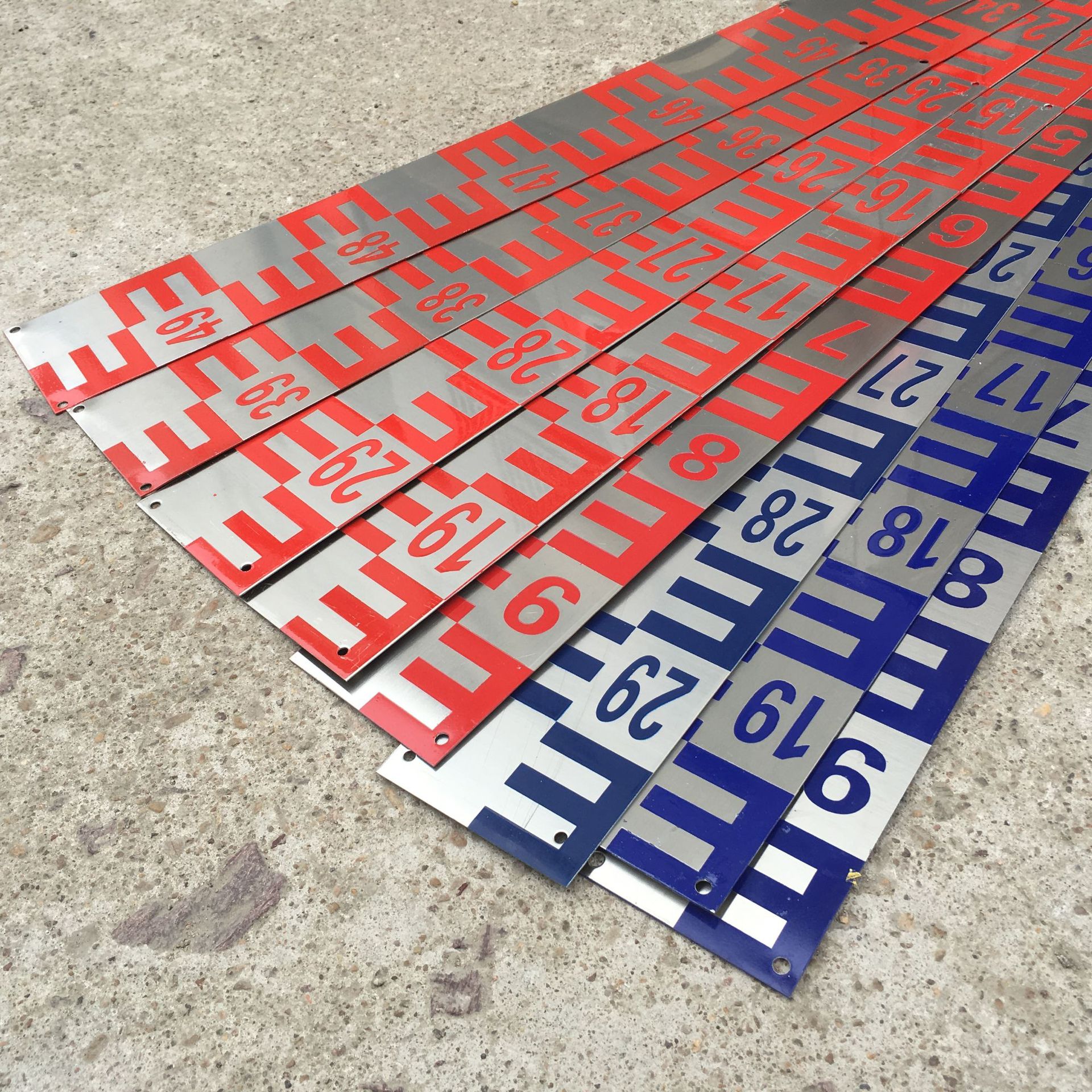 304不锈钢水位尺 国标100*8cm标尺 腐蚀烤漆红蓝两色水尺