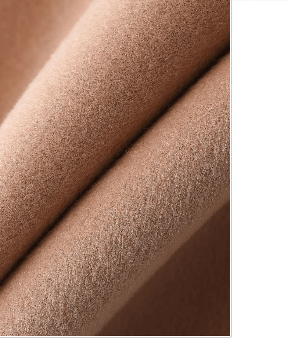 厂销 双面山羊绒混纺面料10山羊绒双面呢大衣面料秋冬保暖面料