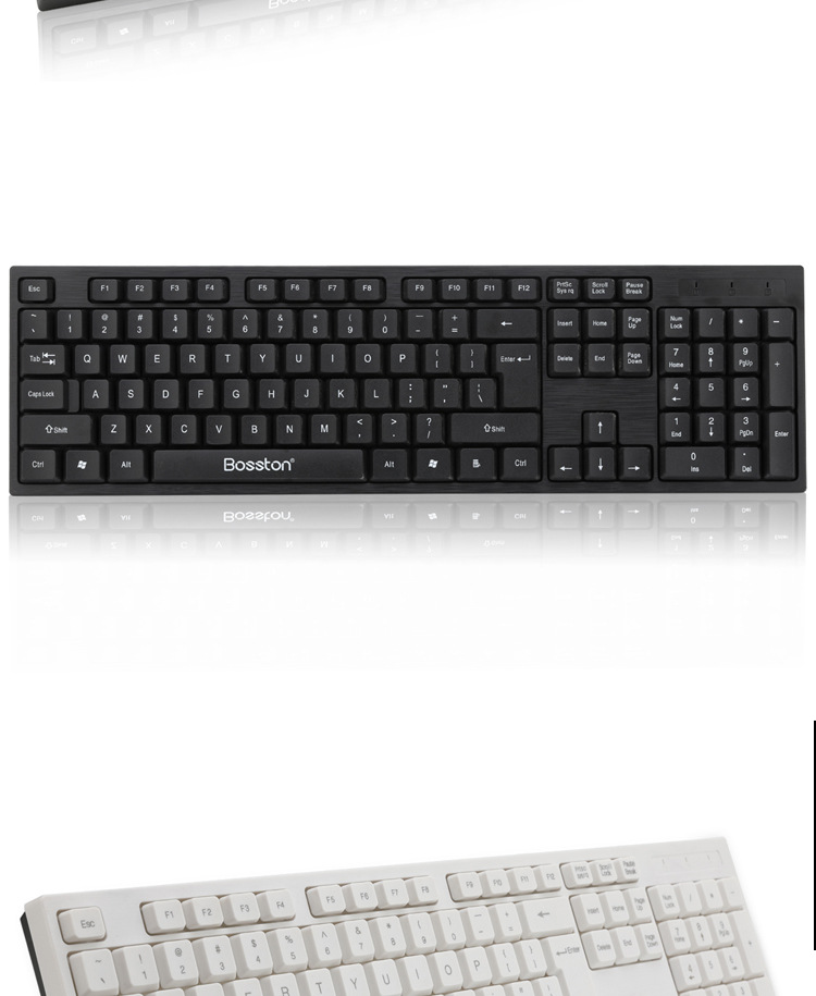 博士顿 k870有线键盘手感键盘电脑通用游戏吃鸡办公商务家用网