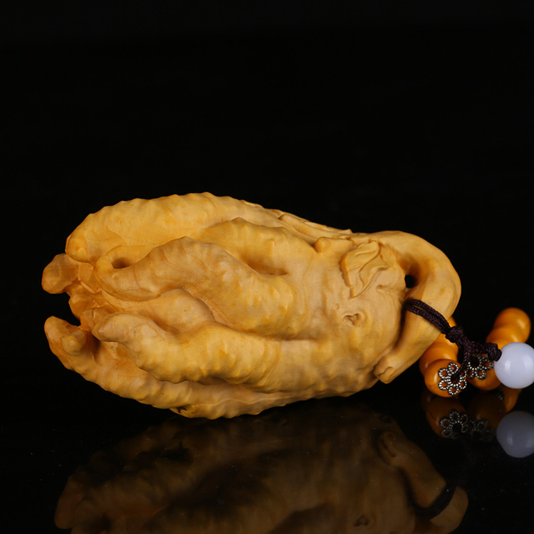 厂家直销黄杨木雕刻工艺品实木文玩手把件佛手高档汽车挂件批发