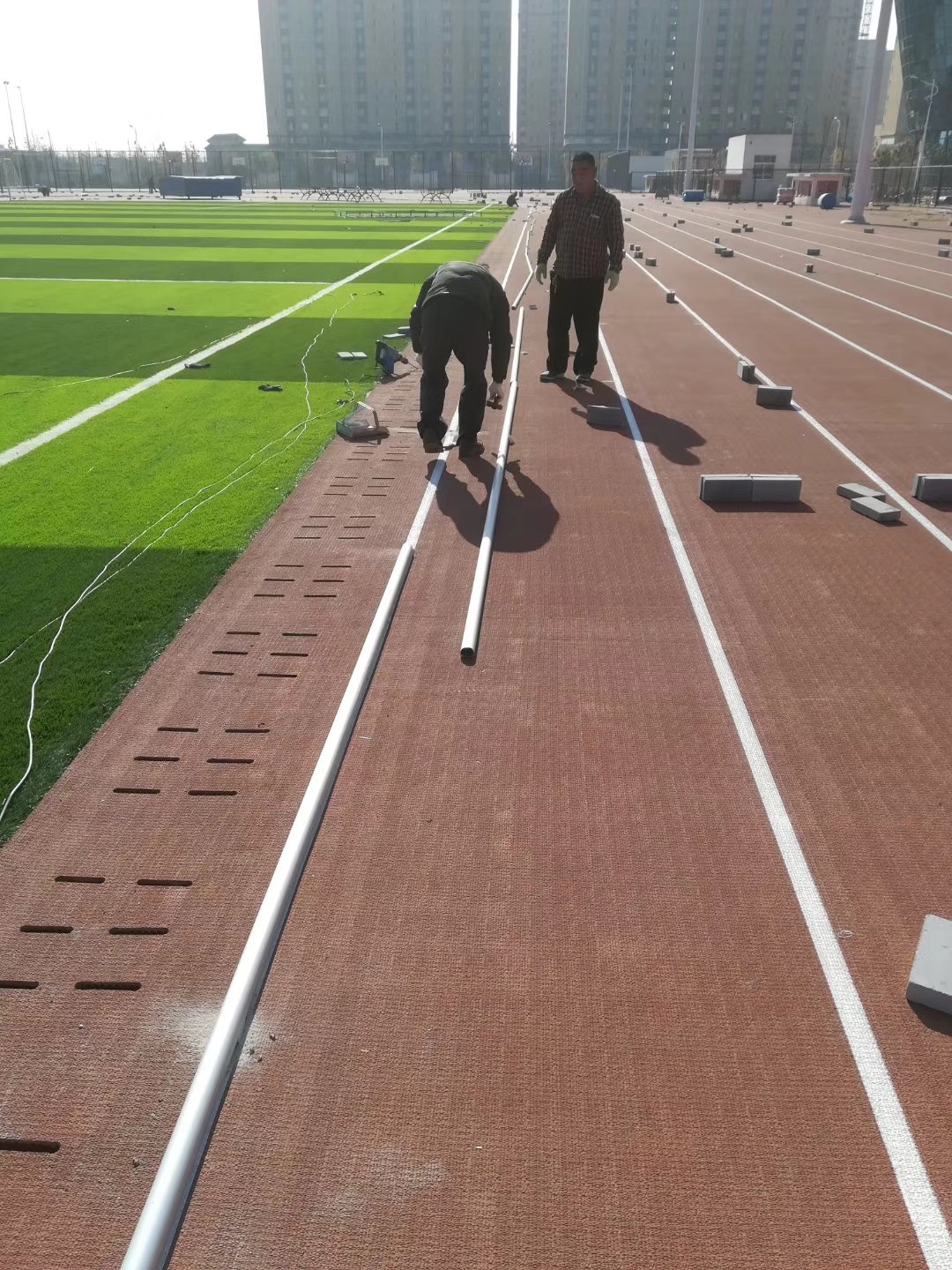 茂康 田径场地铝合金道牙 塑胶跑道铝合金道牙 道牙厂家