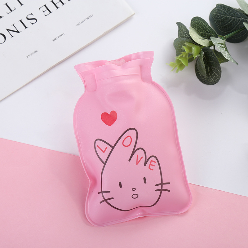 New Cartoon Mini Hot Water Injection Bag PVC Explosion-Proof Students Carry Heating Pad Factory Wholesale