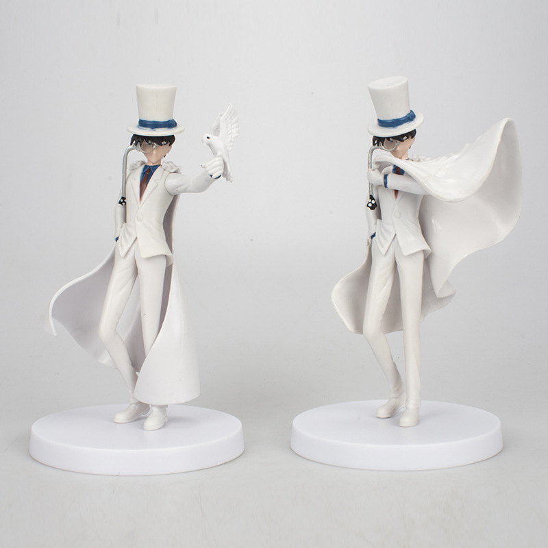 热卖2款名侦探柯南大手办怪盗基德公仔玩具白鸽披风汽车摆件模型