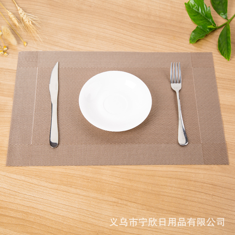 Ningxin Placemat PVC Western-Style Placemat Teslin Single Frame Heat Proof Mat Hotel Family Disposable Dining Table Cushion Exclusive for Cross-Border