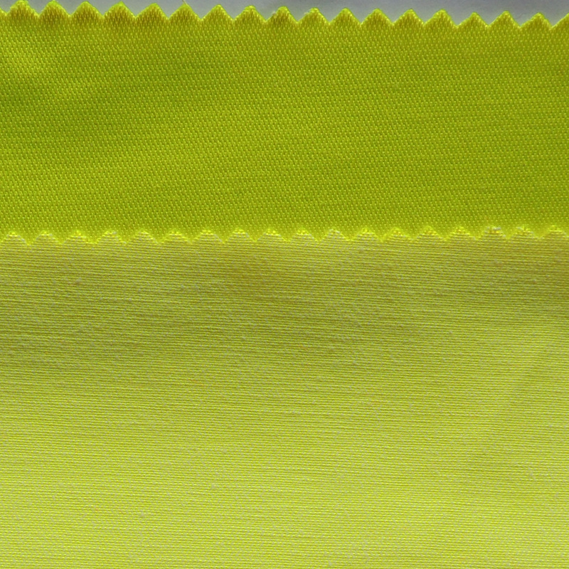 涤盖棉荧光黄水波纹涤棉布料环卫警示服混纺面料en20471 cvc面料