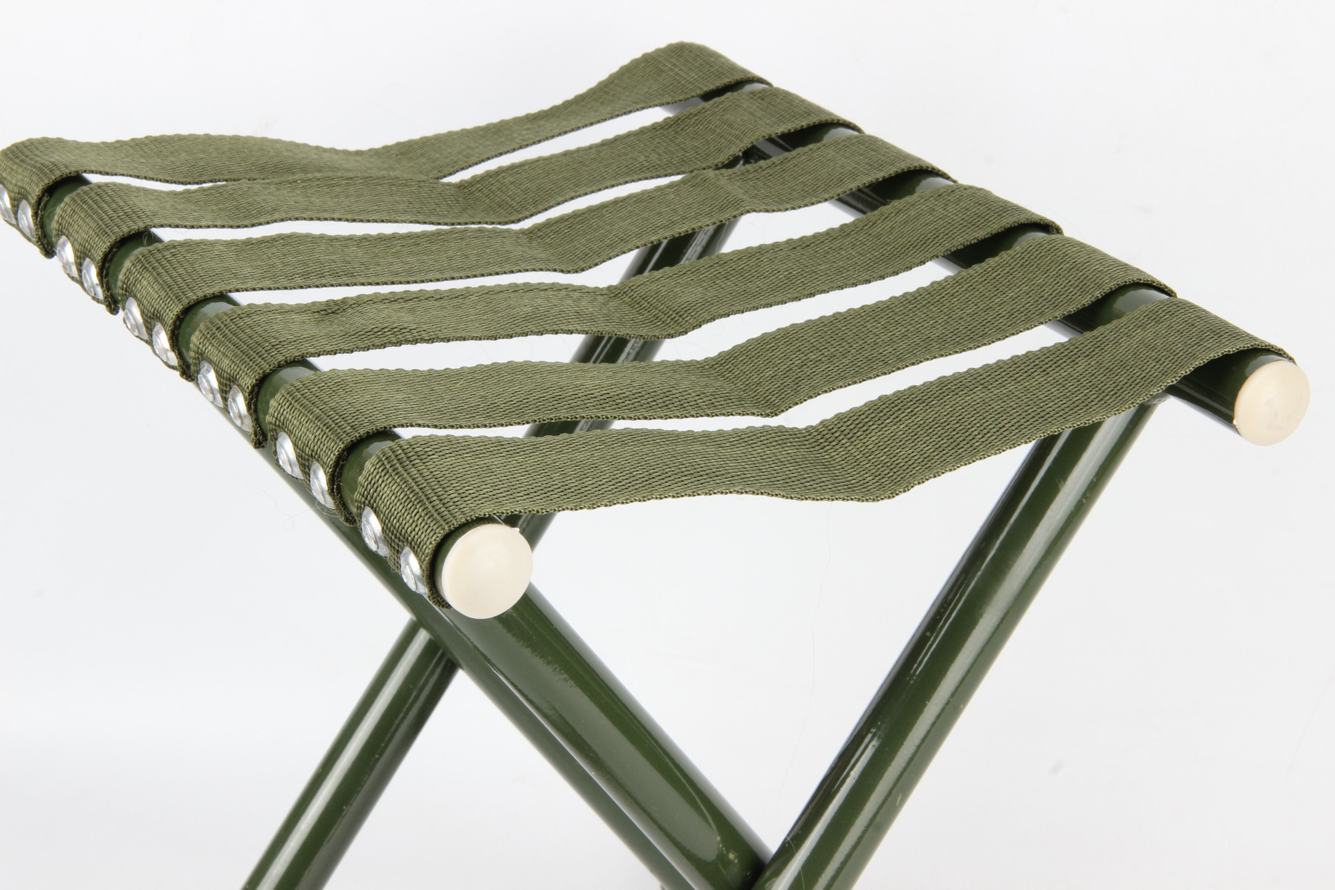 军绿铆钉40马扎 铁马扎 户外钓鱼折叠凳 军训折叠椅 铁管马扎赠品