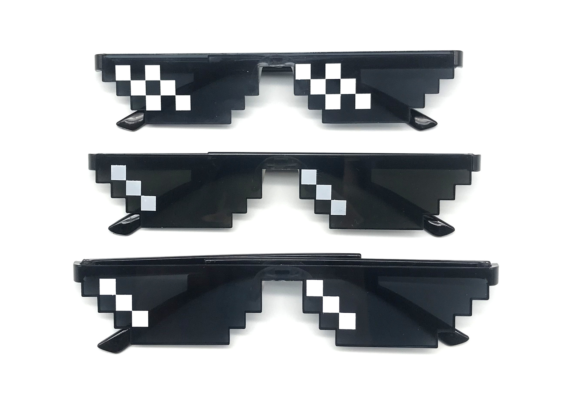 新款马赛克眼镜 二次元装逼太阳镜 我的世界个性像素墨镜男女通用