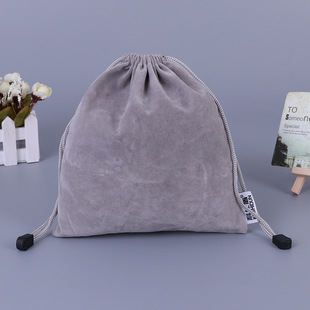 阿化束口袋厂家 定制抽绳拉绳束口袋背包袋绒布袋 出货快