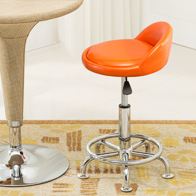 吧台椅新款理发便捷可升降小型多色美容店坐凳圆椅吧台椅酒吧椅