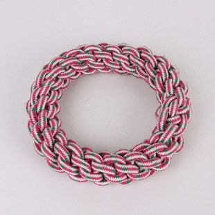 宠物狗狗玩具 手工编织棉绳圆圈批发 耐咬磨牙猫玩具宠
