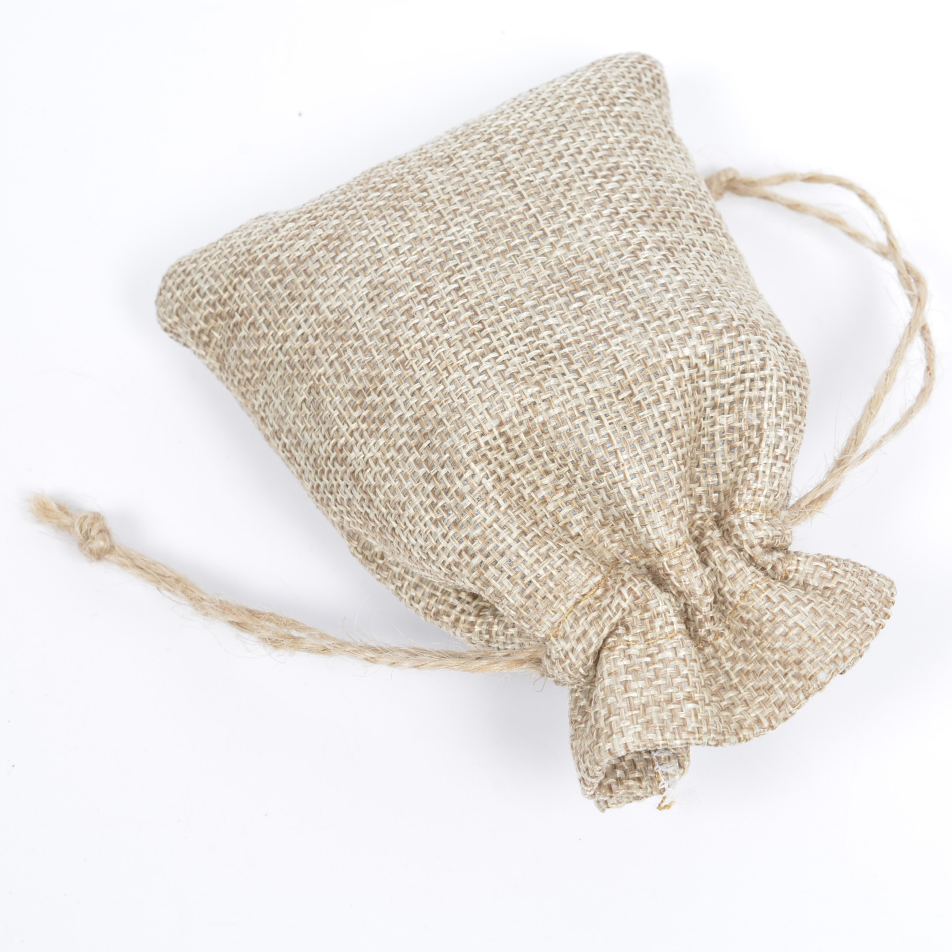 束口抽绳小麻布袋 首饰礼品麻布袋 佛珠包装袋 亚麻布袋锁边9*12