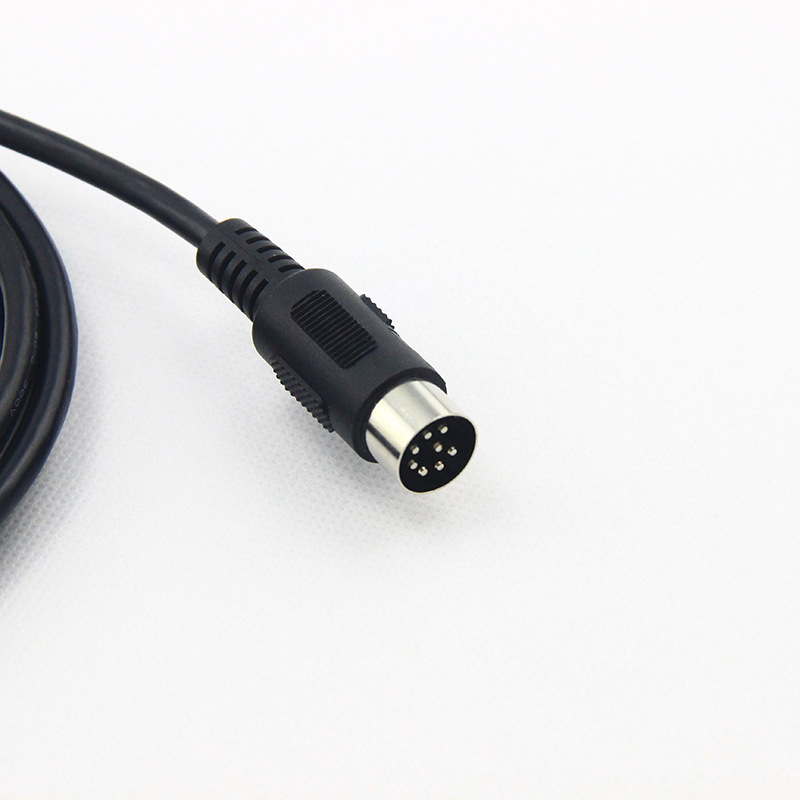 定制db9f对din 8p db9pin母转din 8pin串口线转接线数据线9芯 8芯