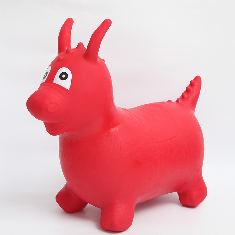 pvc红色龙形幼儿充气玩具儿童弹力充气坐骑防爆橡皮木马跳跳龙