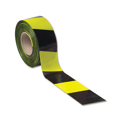 安赛瑞 11642 警示隔离带(黄黑条纹)黄黑警戒带 工地安全警戒带