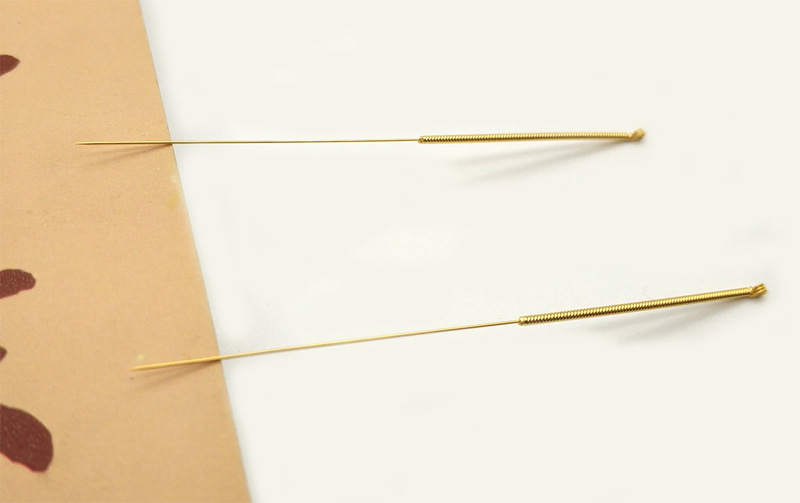 环球牌针灸针 全镀包金针灸针 毫针 汉针 中医针灸针具金针20支价