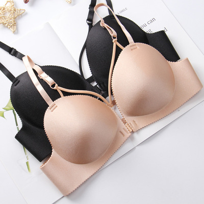 百搭性感美背少女裹胸 前扣文胸一片式无痕无钢圈文胸新品内衣女