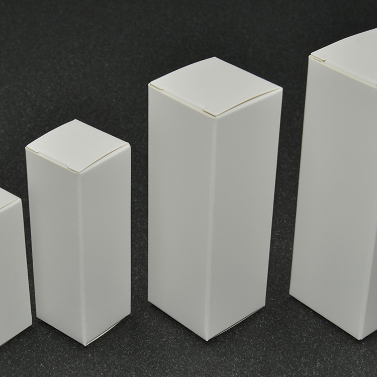 小白盒现货长方形空白色长方形白盒单粉卡白卡纸小白盒厂家批发