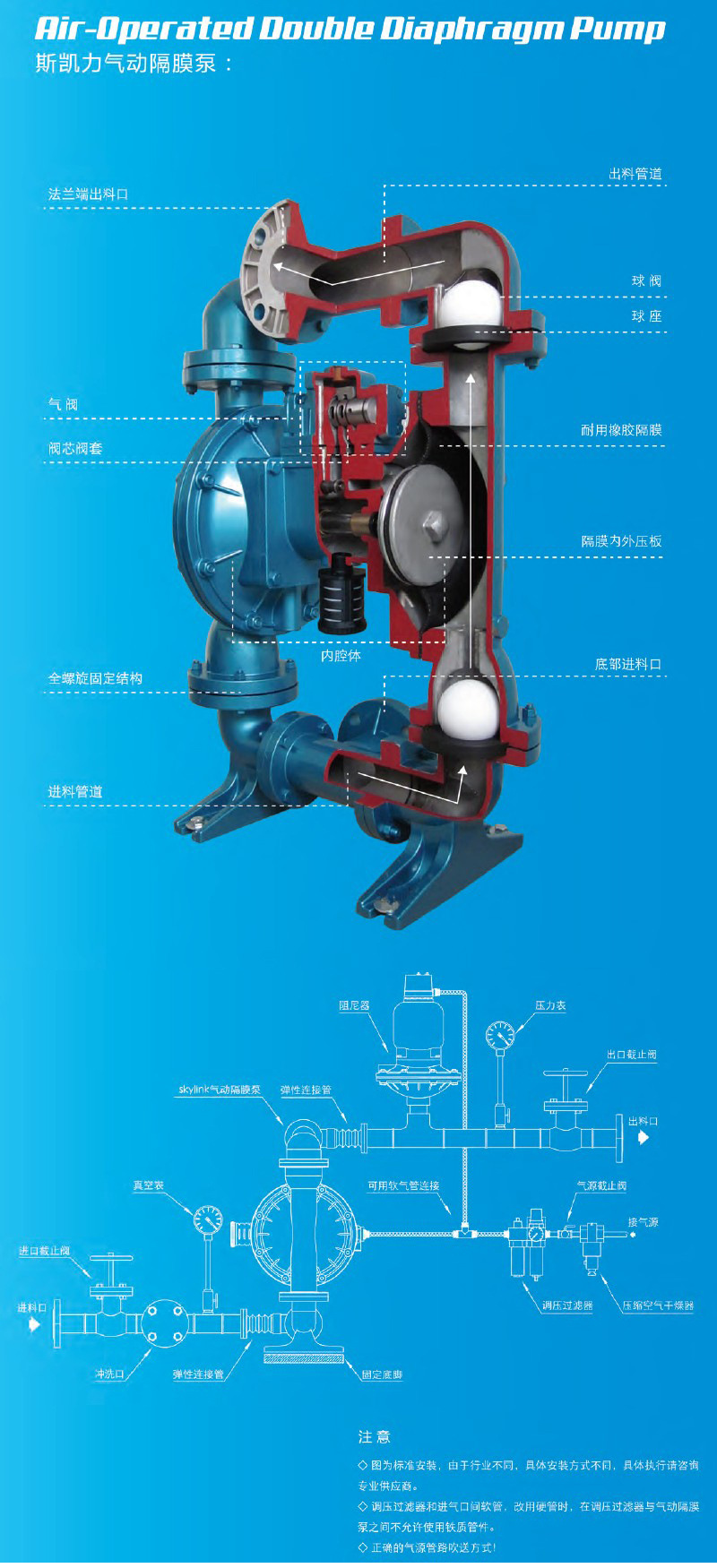 半寸不锈钢隔膜泵skylink斯凯力ls15,ss-aa-sp-sp-sp-00隔膜泵