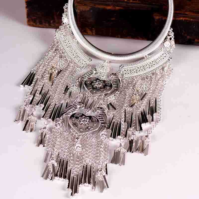 民族特色苗银项圈项链少数民族舞蹈饰品大项圈民族风项圈