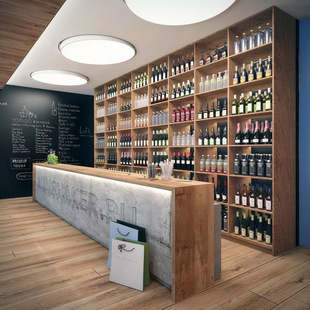 厂家直销接待吧台 定制简约红酒柜 时尚美观大理石收银台设计定制