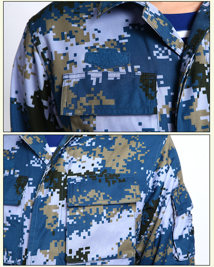 厂家批发07海洋夏季数码迷彩作训服户外男军训工装训练服