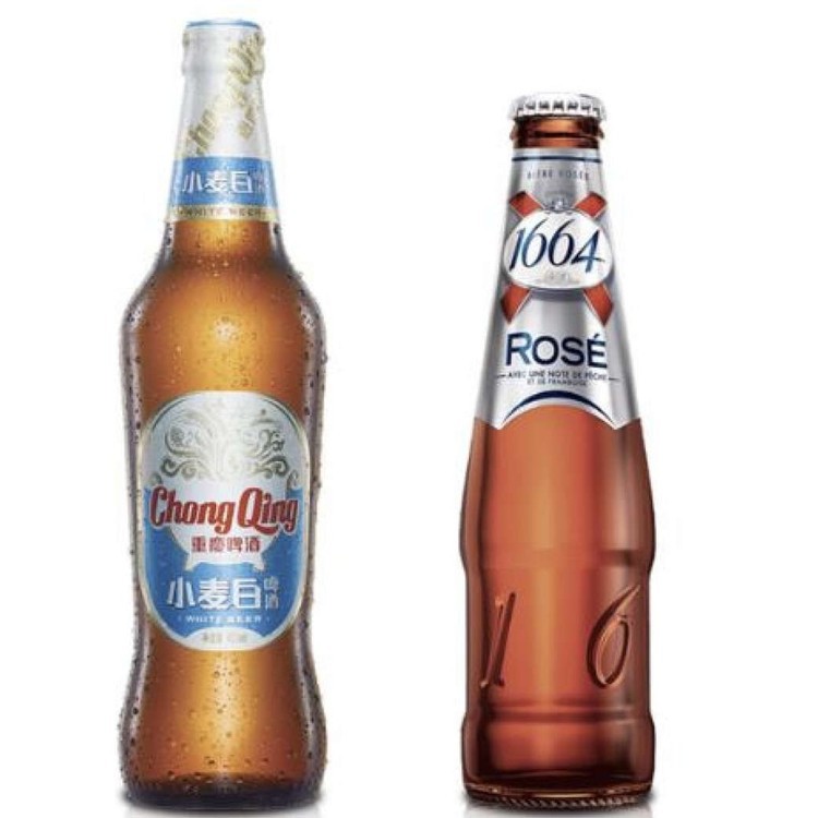 重庆啤酒小麦白308ml瓶装小麦果味浑浊啤酒批发诚屹酒水夜场ktv