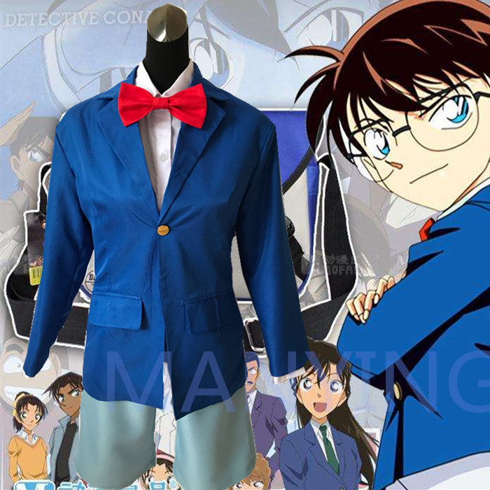 名侦探 柯南蓝色制服 动漫cosplay服装 儿童 成人现货