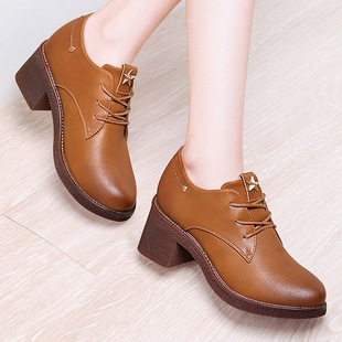 女士复古皮鞋英伦风