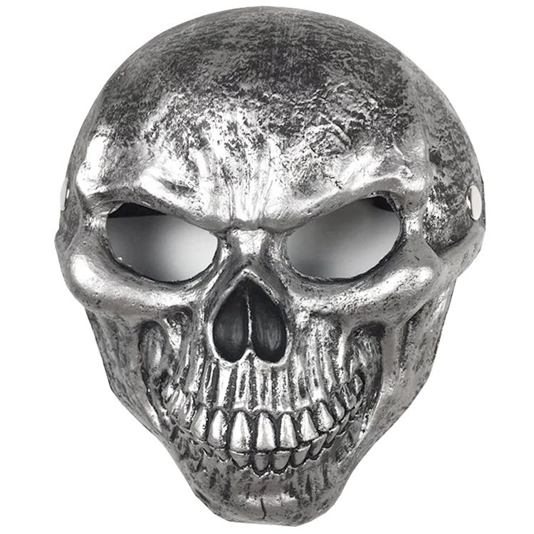 万圣节恐怖骷髅头面罩鬼头鬼脸pu道具穿越火线全脸cs面具厂家批发