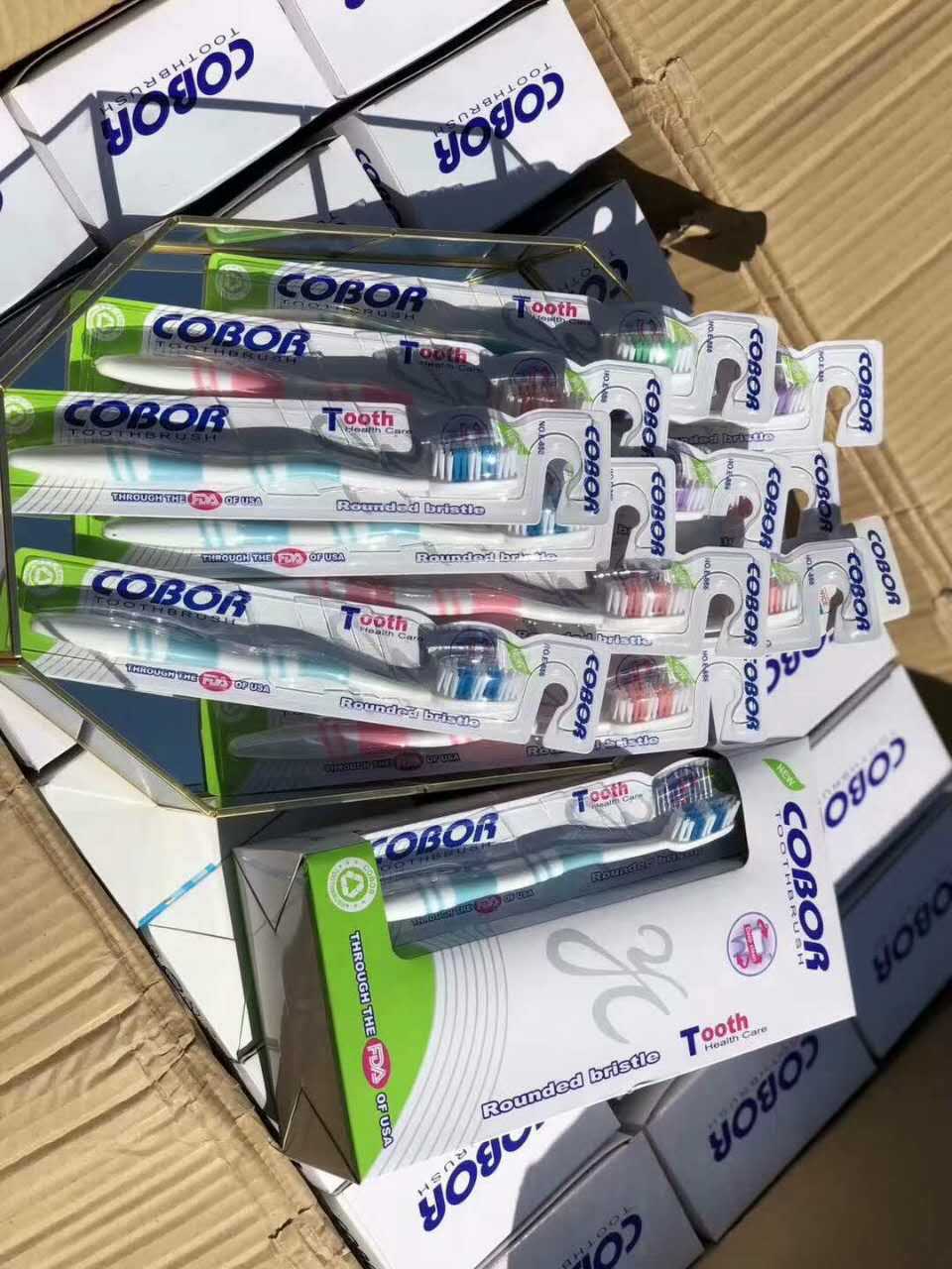 美国外贸出口原单cobor可贝尔牙刷超细软毛护龈成人12支礼盒装