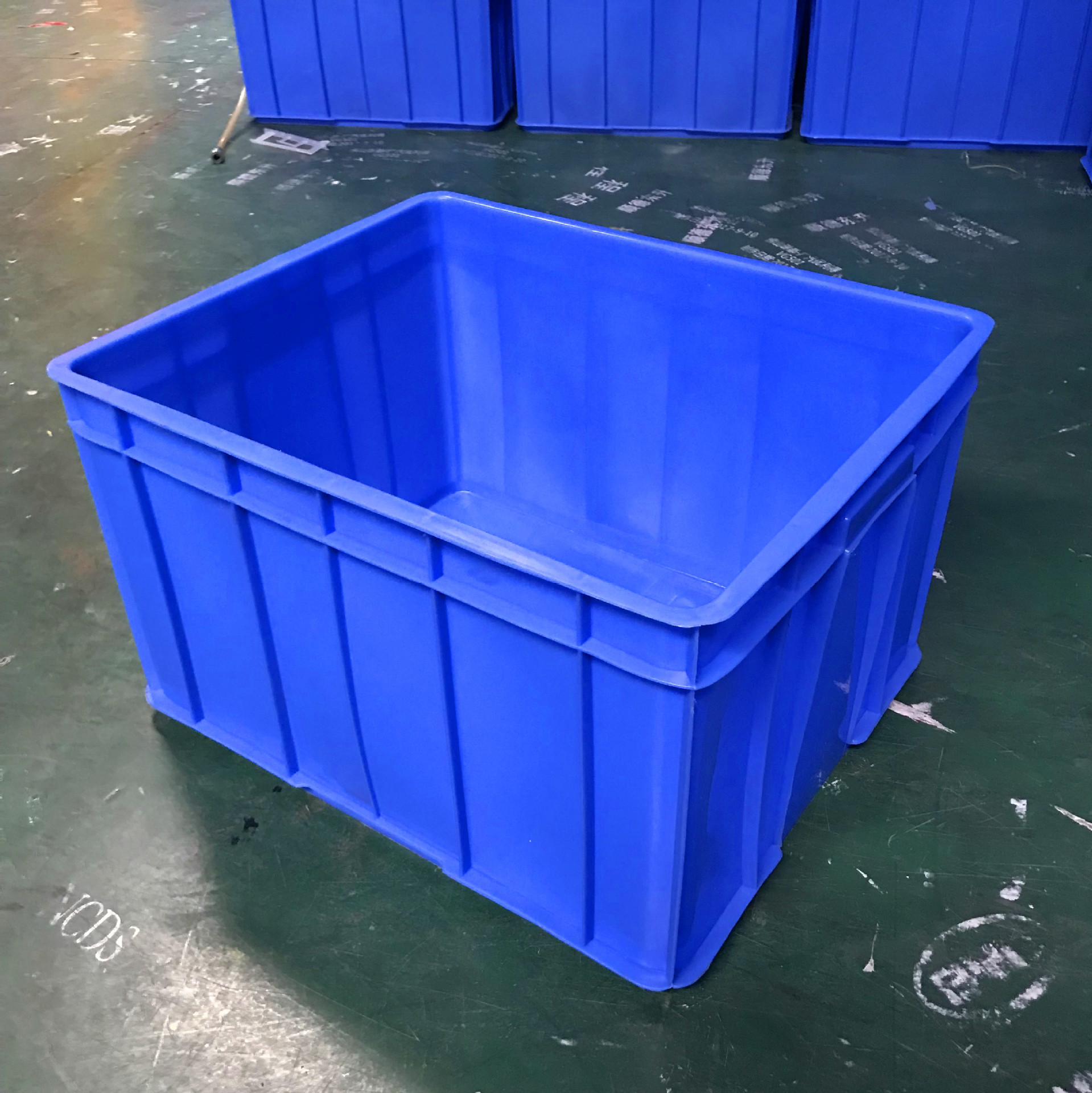 联生直销冷库食品用pp塑料周转箱,耐低温零下40℃冷藏周转框大号